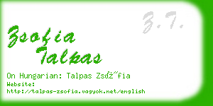 zsofia talpas business card